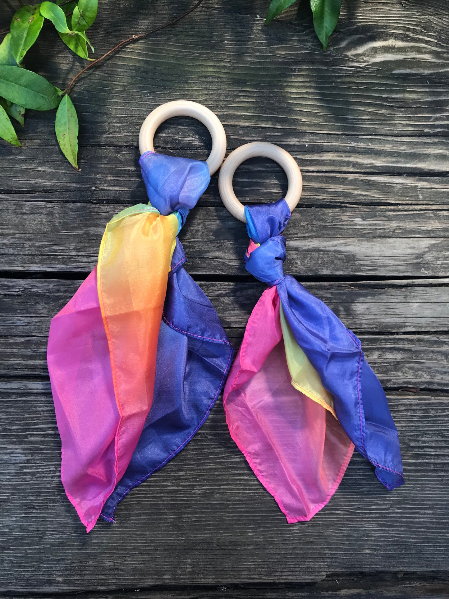 Rainbow Silk Teethers