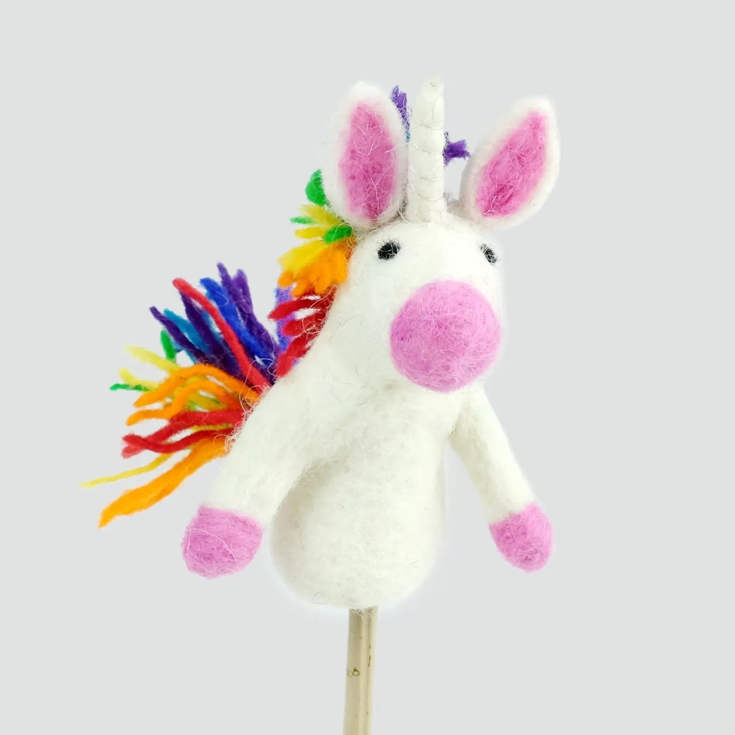 Wool Felt unicorn finger puppets