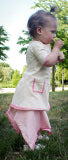 Organic Soft Rose Baby Tunic Pocket Dress