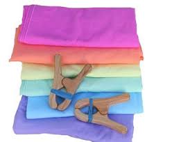 Cotton Playcloths with clips