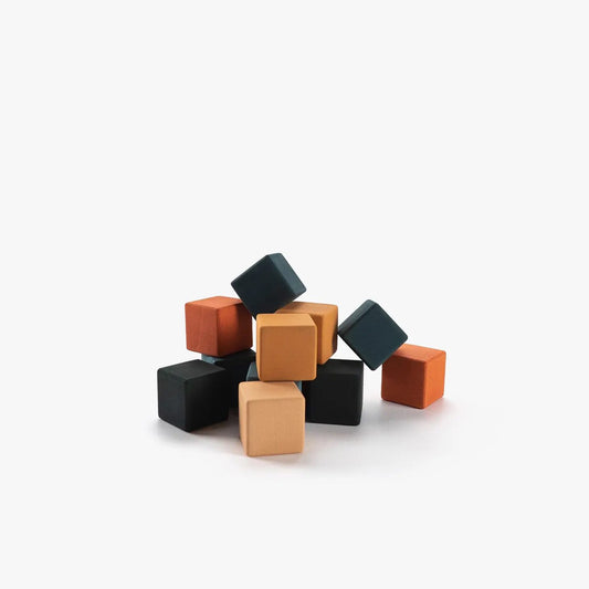 Wooden Mini Blocks Set by sago concepts tropics- 12pcs 
