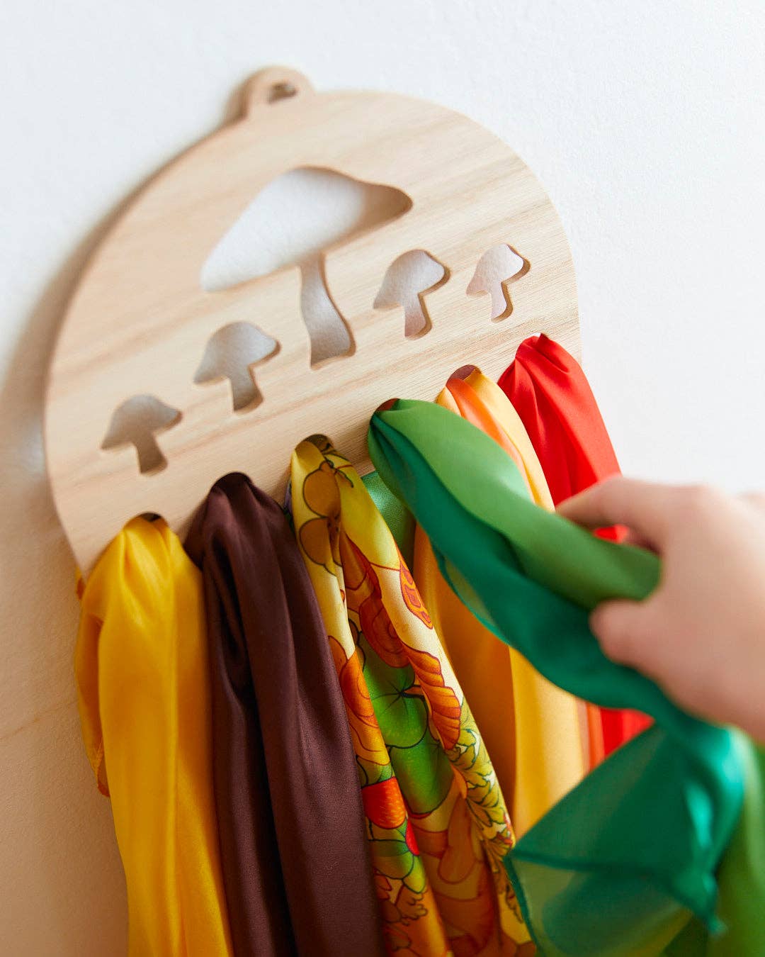 Wooden Mushroom Display for Playsilks