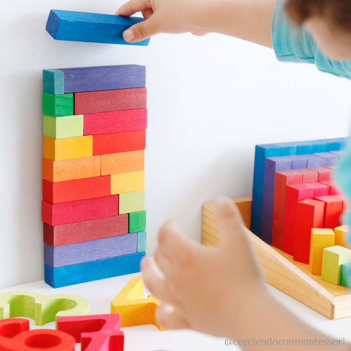 Small Stepped Counting Blocks play