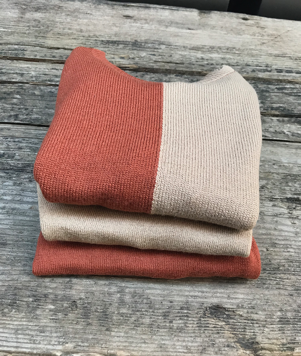Organic Merino Wool Color Block Dara Pullover