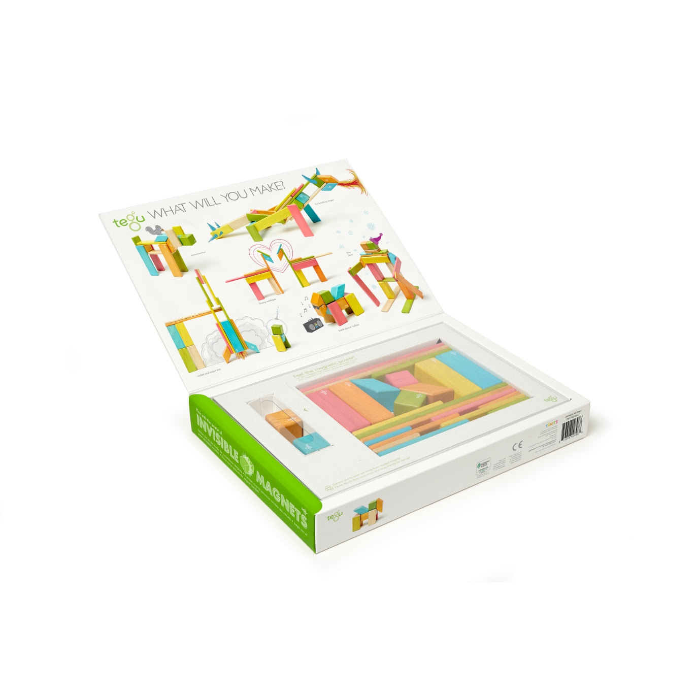 Tegu block set  in tints 24-piece box