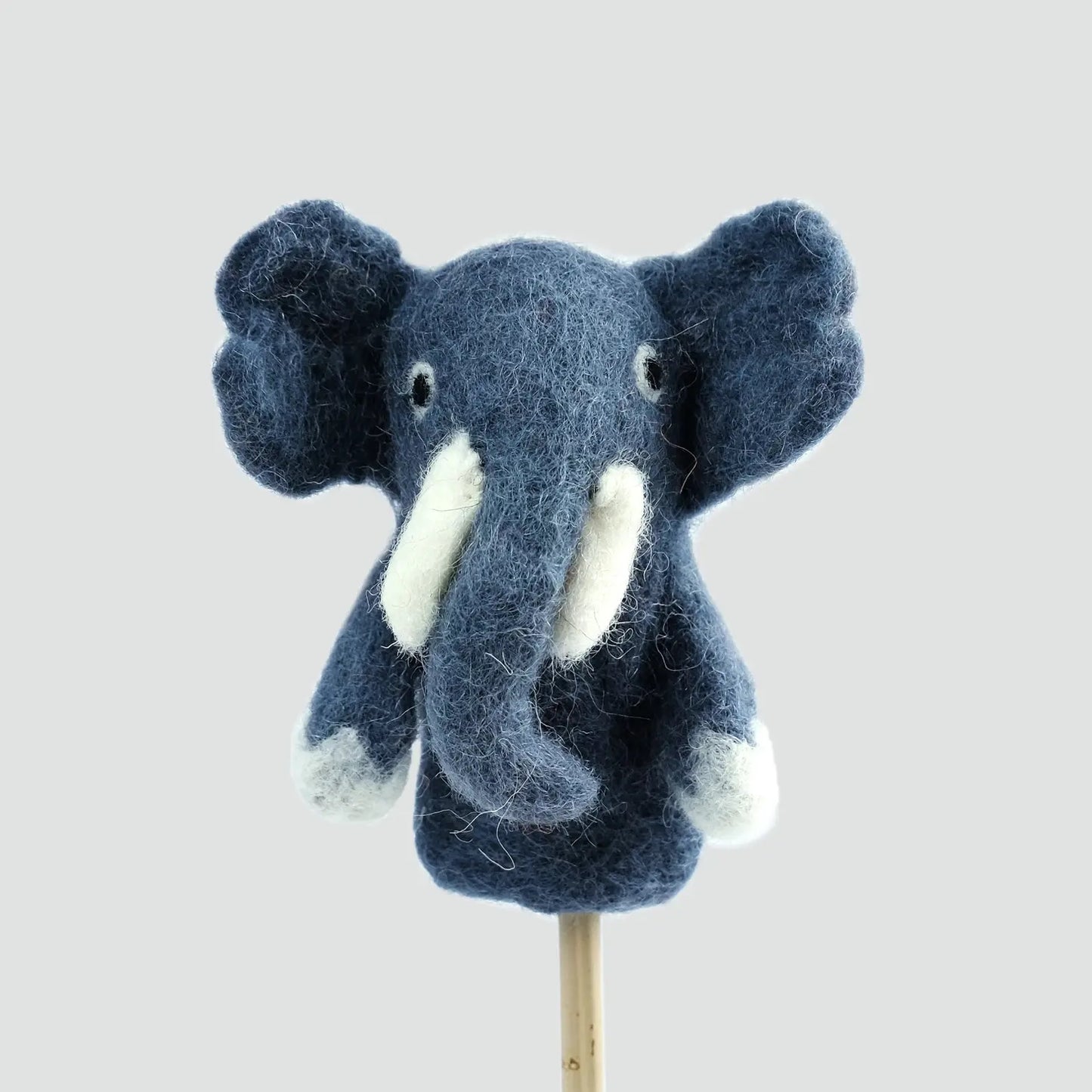 Elephant felt finger puppet
