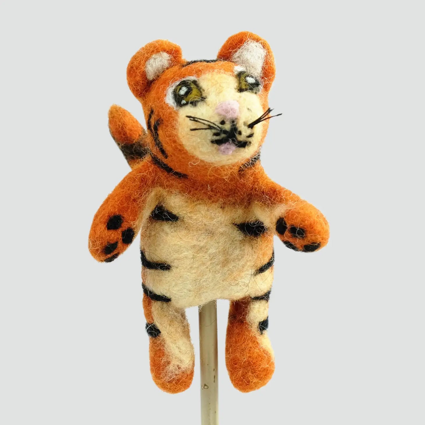 Tiger felt finger puppet
