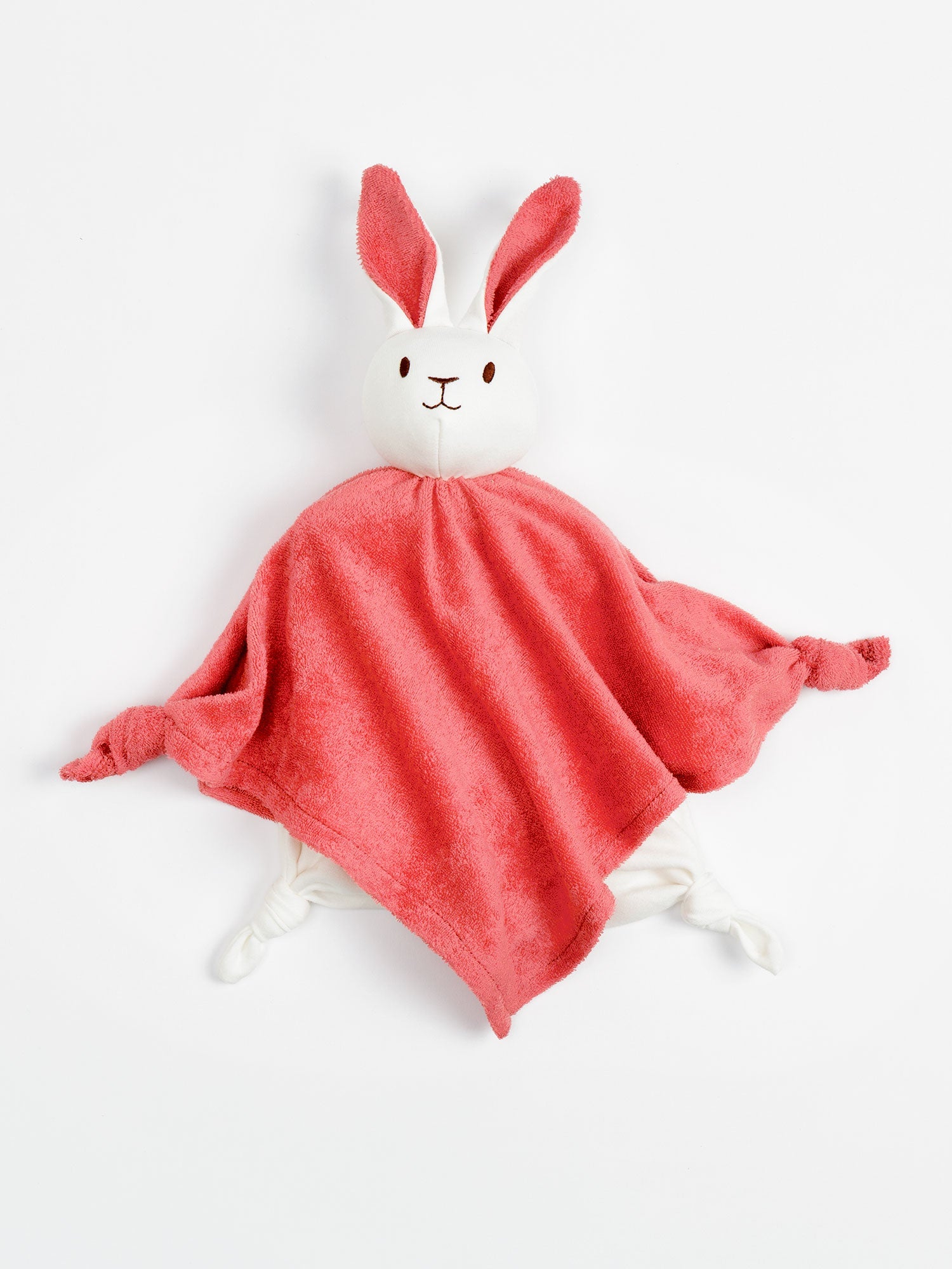 pink and natural bunny Blanket toy