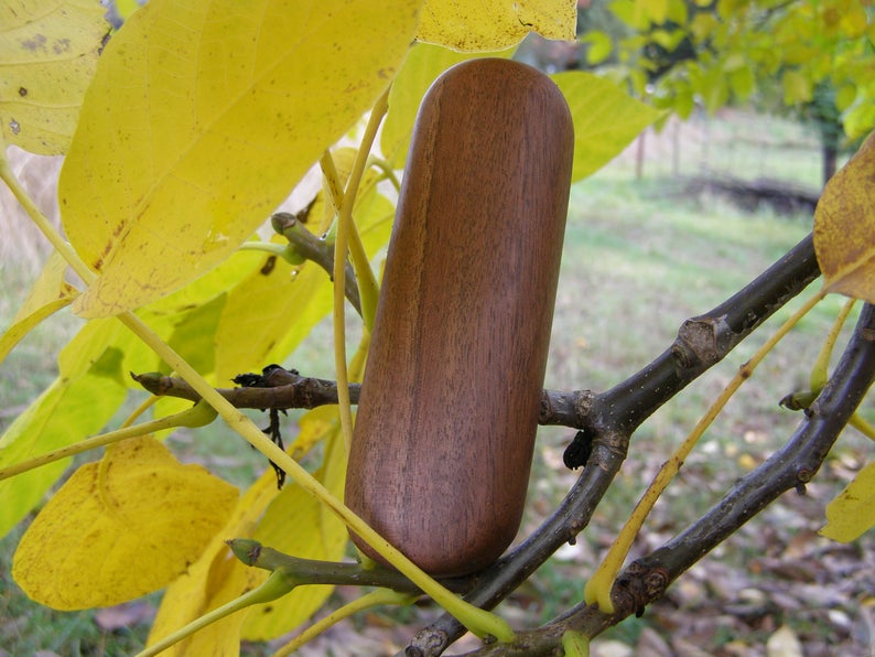 Hardwood Rattle and Teether Walnut