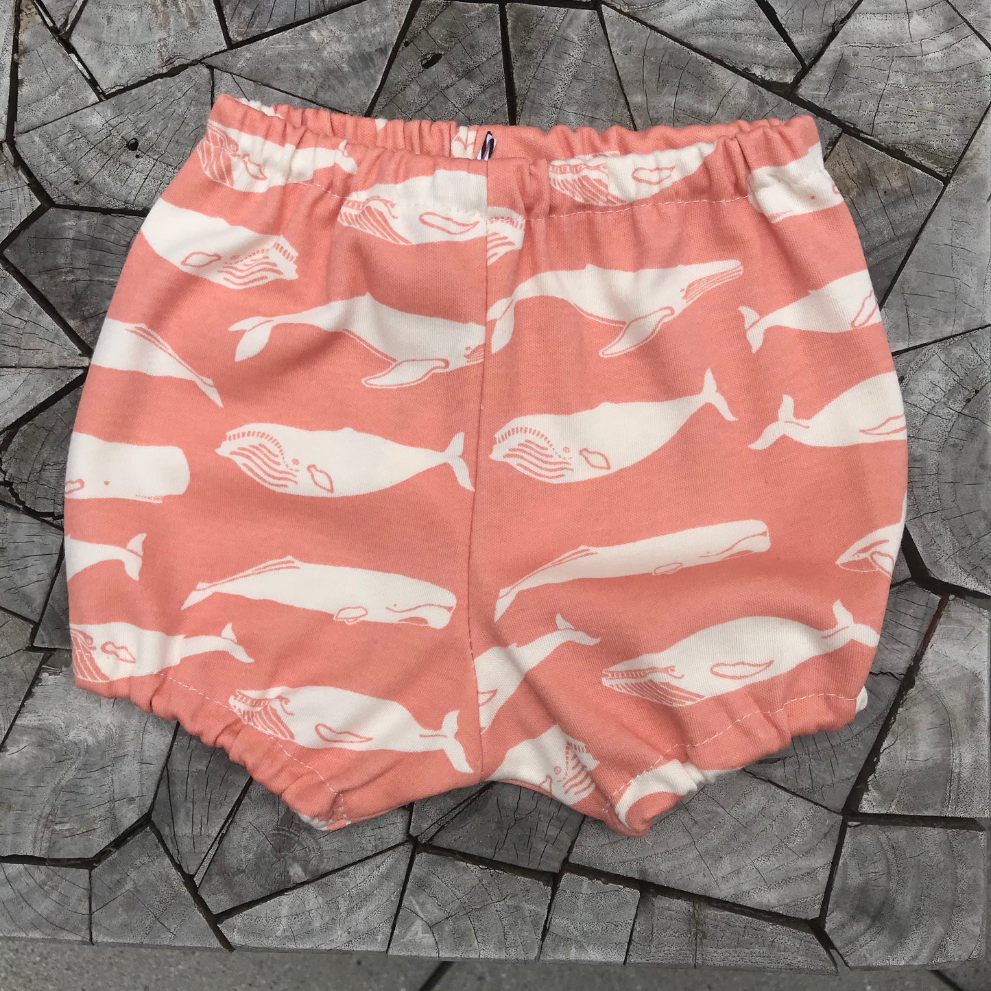 Coral Whale baby bloomers