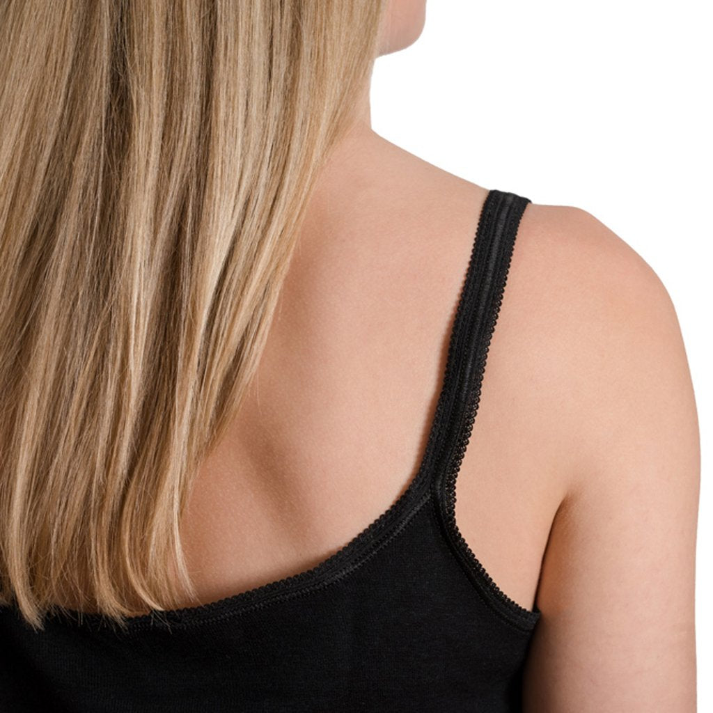 ORGANIC WOOL/SILK CAMISOLE Hocosa black