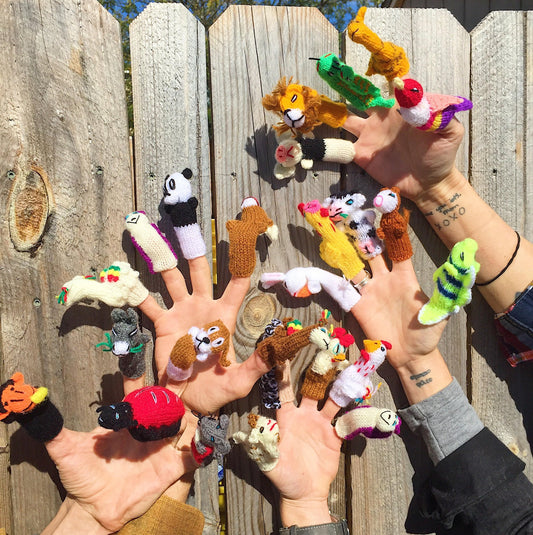 Assorted woven Finger Puppets