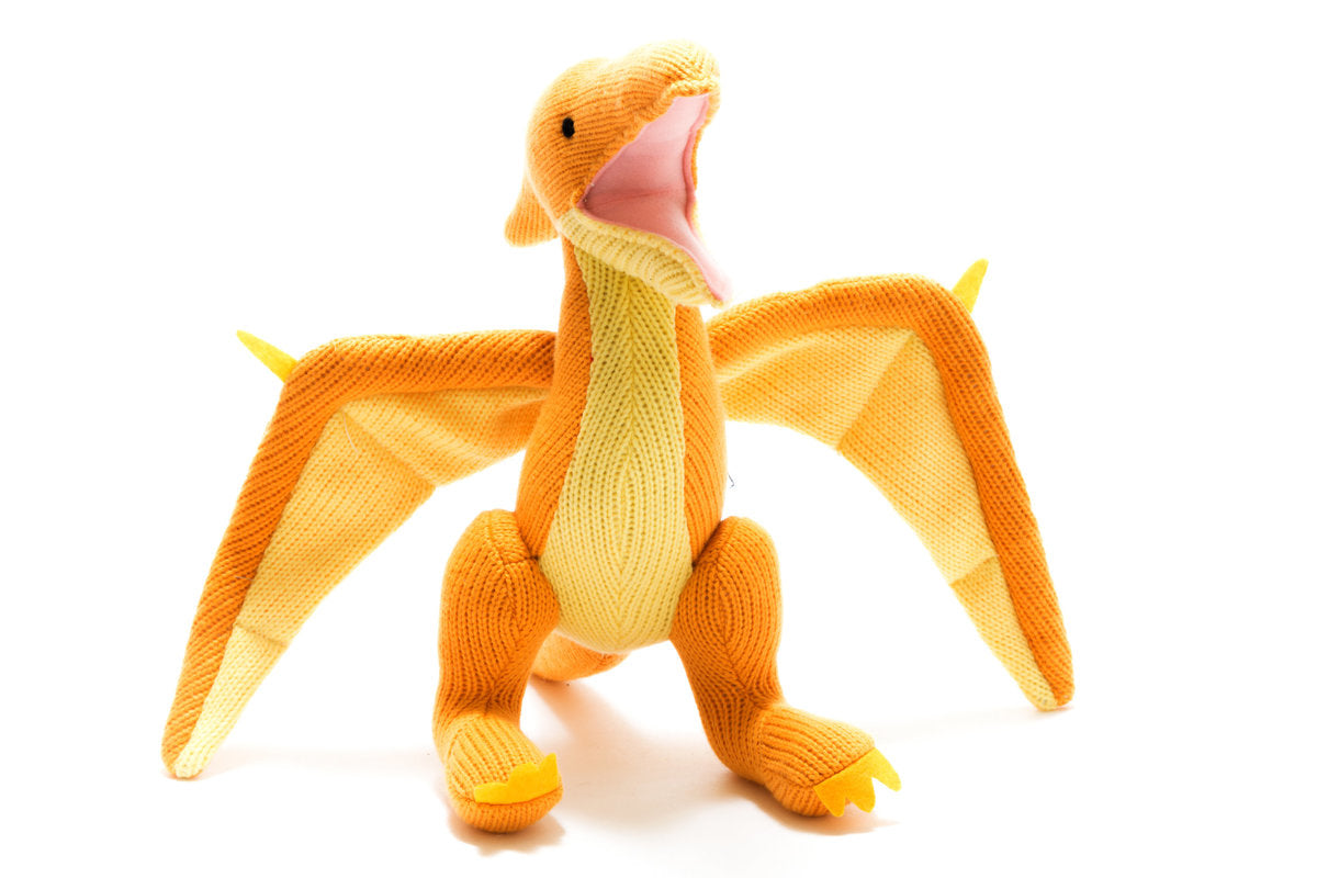 knitted yellow pterodactyl